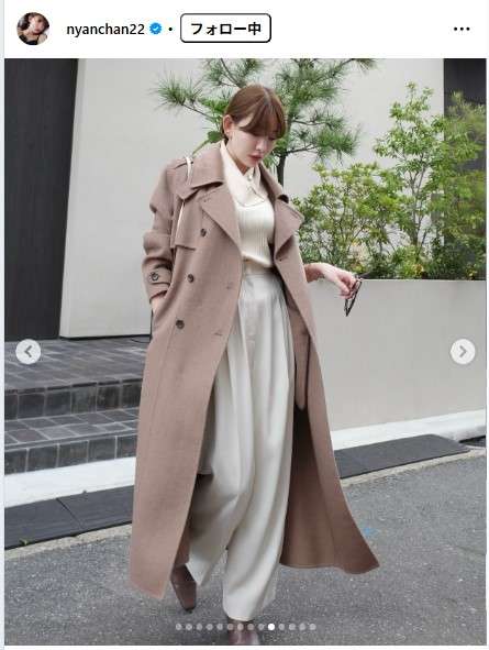 小嶋陽菜 スタイル際立つ、ハイセンスな秋服コーデが話題「着こなしも天才」「本当に参考になる」の声