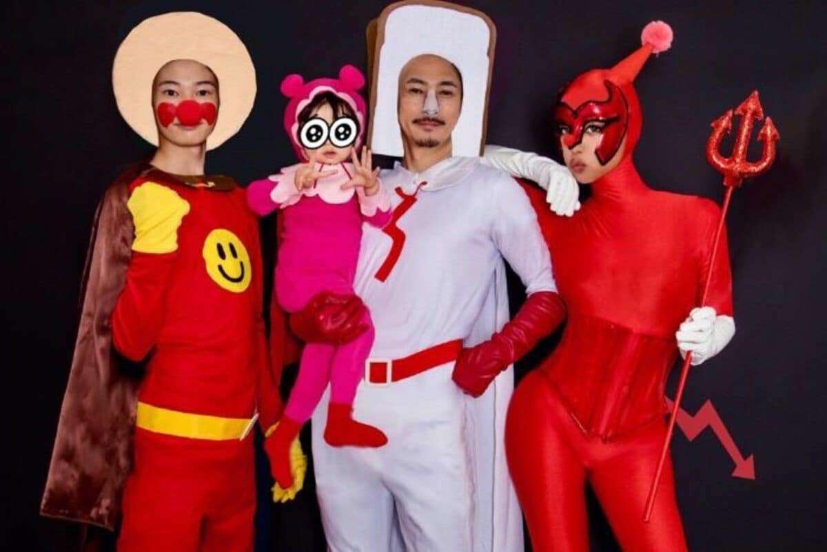 人気俳優の家族コスプレに衝撃「クオリティ高すぎ」イケメン長男＆美人妻も変ぼう…窪塚洋介が公開