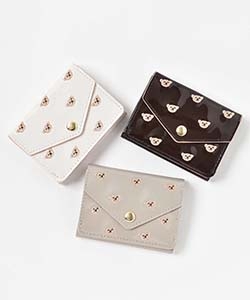 ≪OUTLET≫クマ刺繍ミニウォレット(ブラウン): ALL｜Bleu Bleuet（ブルーブルーエ）