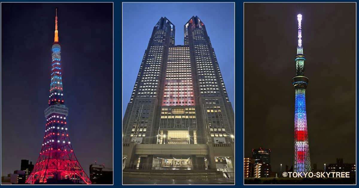 東京タワー、都庁、スカイツリーが星条旗色に　27～28日、トランプ米大統領来日を歓迎 - 産経ニュース