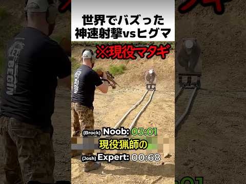 神速の射撃vsヒグマの速度