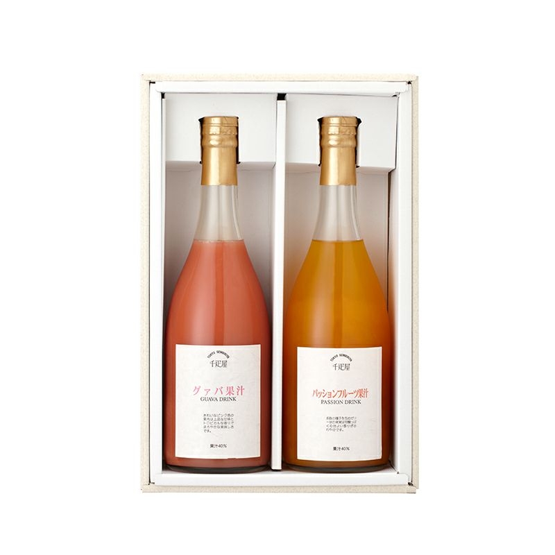 トロピカル果汁2本入（グァバ・パッションフルーツ） | 京橋千疋屋オフィシャルショップ