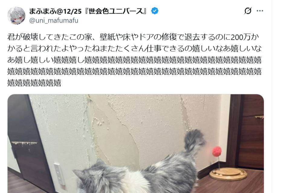 まふまふ、愛猫のせいで退去費用が200万円に 「またたくさん仕事できるの嬉しいなあ」 - YouTubeニュース | ユーチュラ