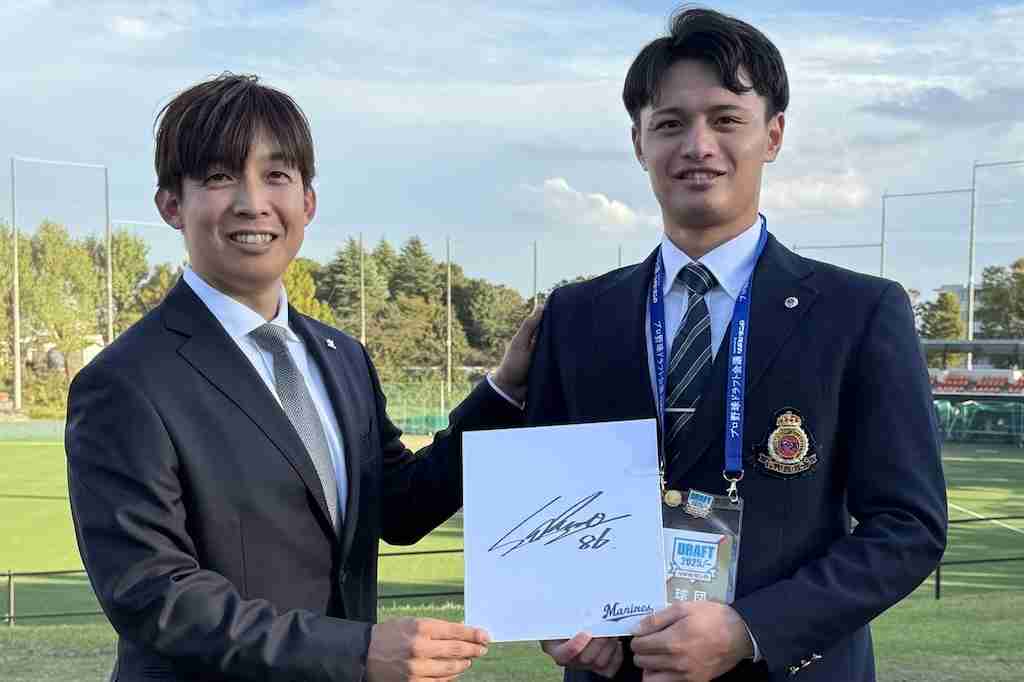 ロッテ、ドラ2・毛利に指名挨拶「日本を代表するピッチャーになっていきたい」 – BASEBALL KING