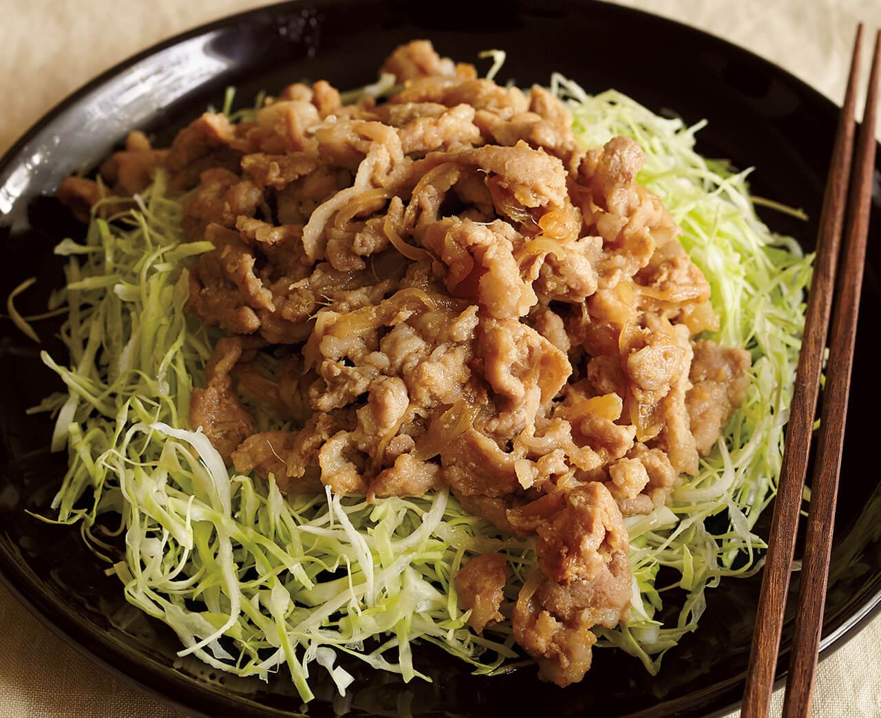 「豚バラのしょうが焼き」レシピ