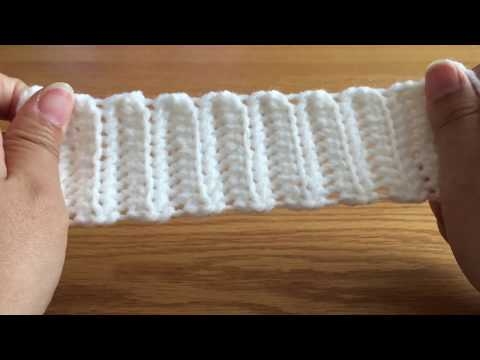 かぎ針で作るゴム編み〜二目ゴム編み