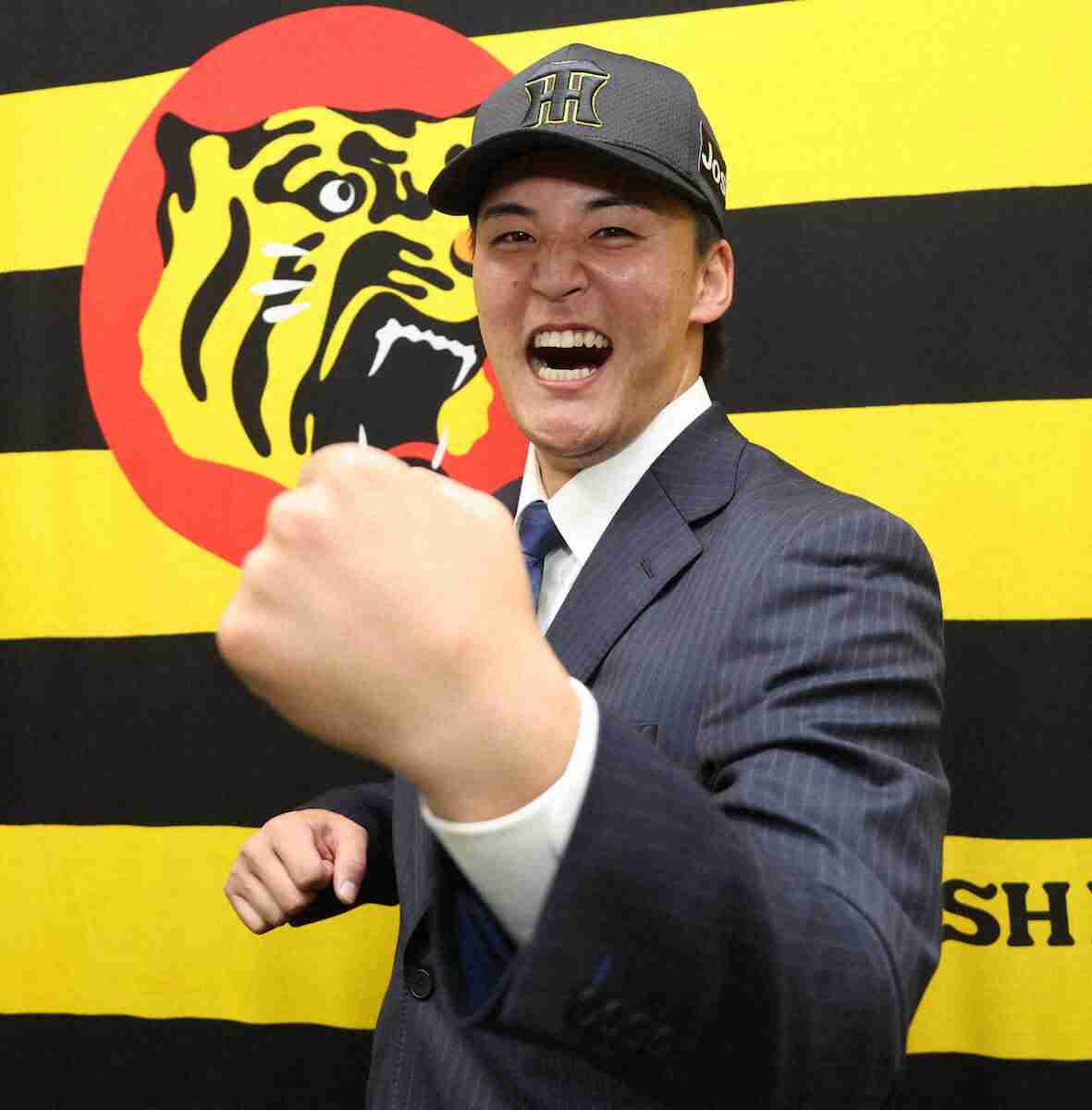 阪神が前西武・元山の入団発表　オールラウンダーとして期待「小さいころは金本さんのモノマネしてました」（スポニチアネックス） - Yahoo!ニュース