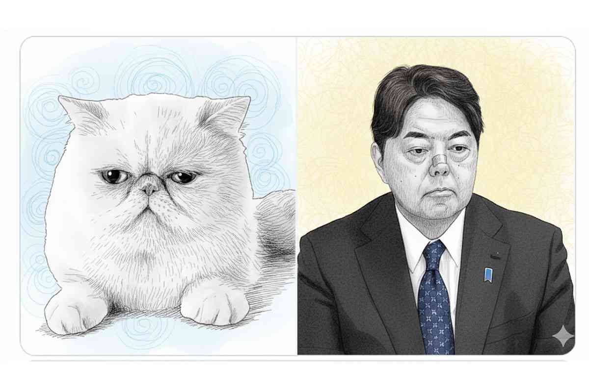 SNS2.9万いいね!林芳正総務相と“エキゾチックショートヘア”が激似!?→石破茂の“猫に好かれる伝説”も同時再燃