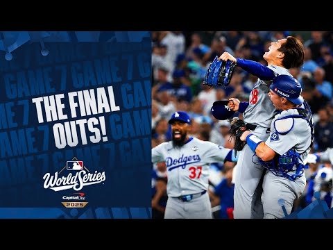 FINAL OUTS: The Los Angeles Dodgers win the 2025 World Series after an EPIC GAME 7! ?
