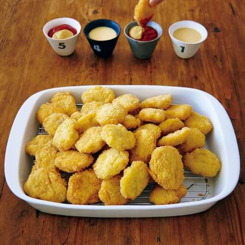 チキンナゲット　晩御飯の時の献立て