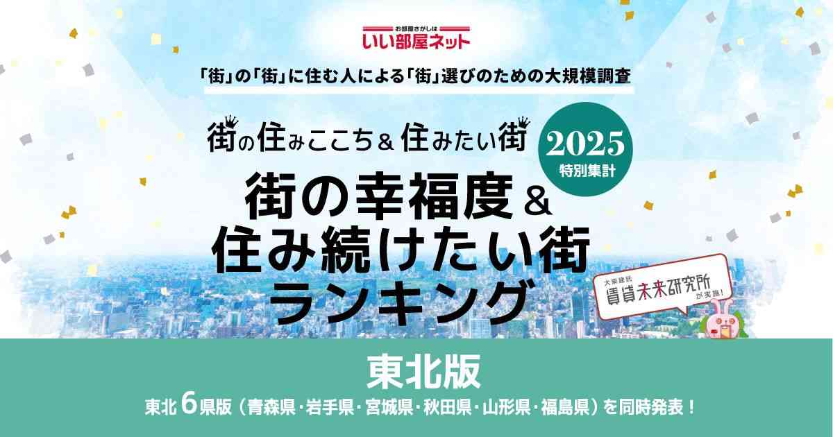 田舎館村が東北2位に急浮上！　街の幸福度＆住み続けたい街ランキング東北版が発表（2025年11月19日掲載）｜日テレNEWS NNN