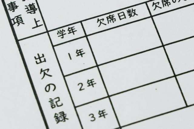 内申書の出席日数欄なくす動き　27年度に19都府県