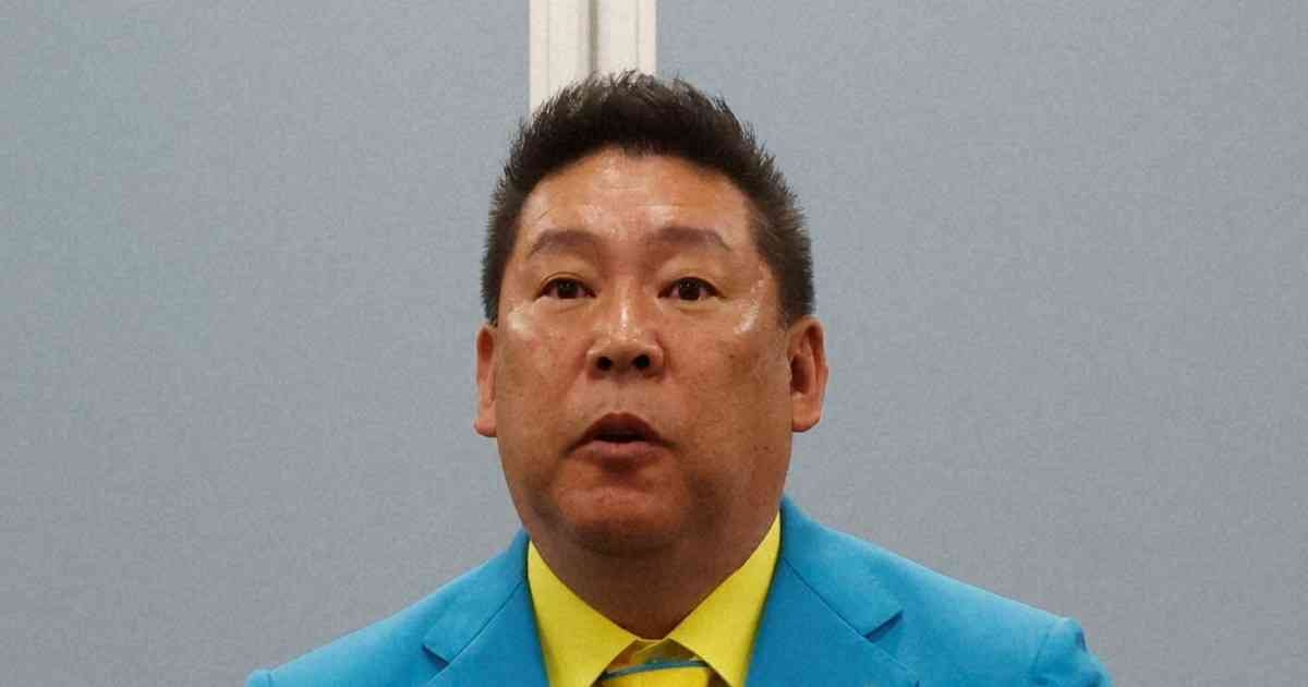 死亡した元兵庫県議の妻、NHK党・立花氏を名誉毀損容疑で刑事告訴