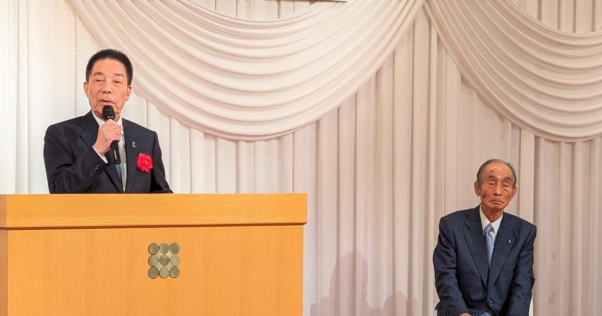 輿石東氏パーティーに与野党重鎮、麻生太郎氏「泉氏指導を」　小沢一郎氏「政権崩壊近い」 - 産経ニュース