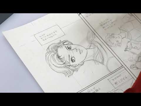 貴重映像　山岸凉子が原稿にジャンヌ・ダルクを描く！
