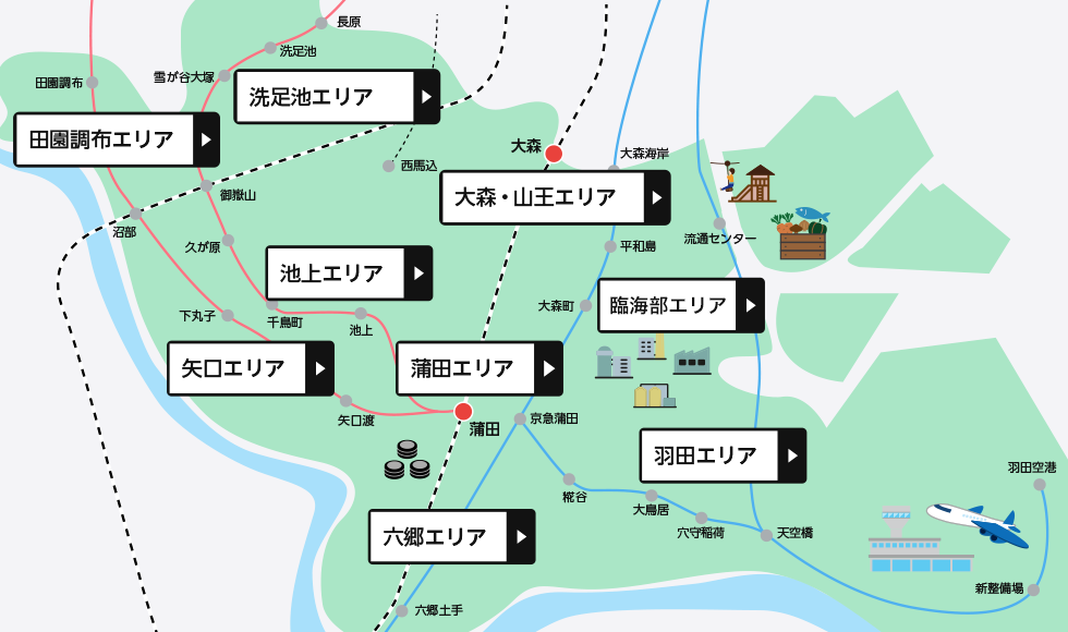 田舎から都会に引越し