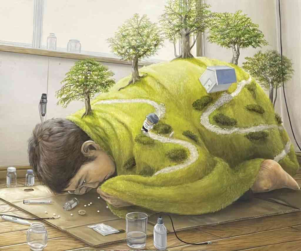 生成AIで、ある曲の歌詞を1枚のイメージ画像にしてもらうトピ