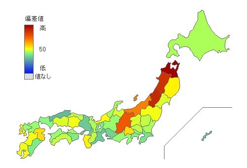都道府県別食塩消費量 - とどラン