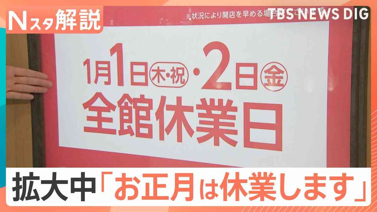拡大中「お正月は休業します」百貨店やスーパー、飲食業界でも【Nスタ解説】 | TBS NEWS DIG