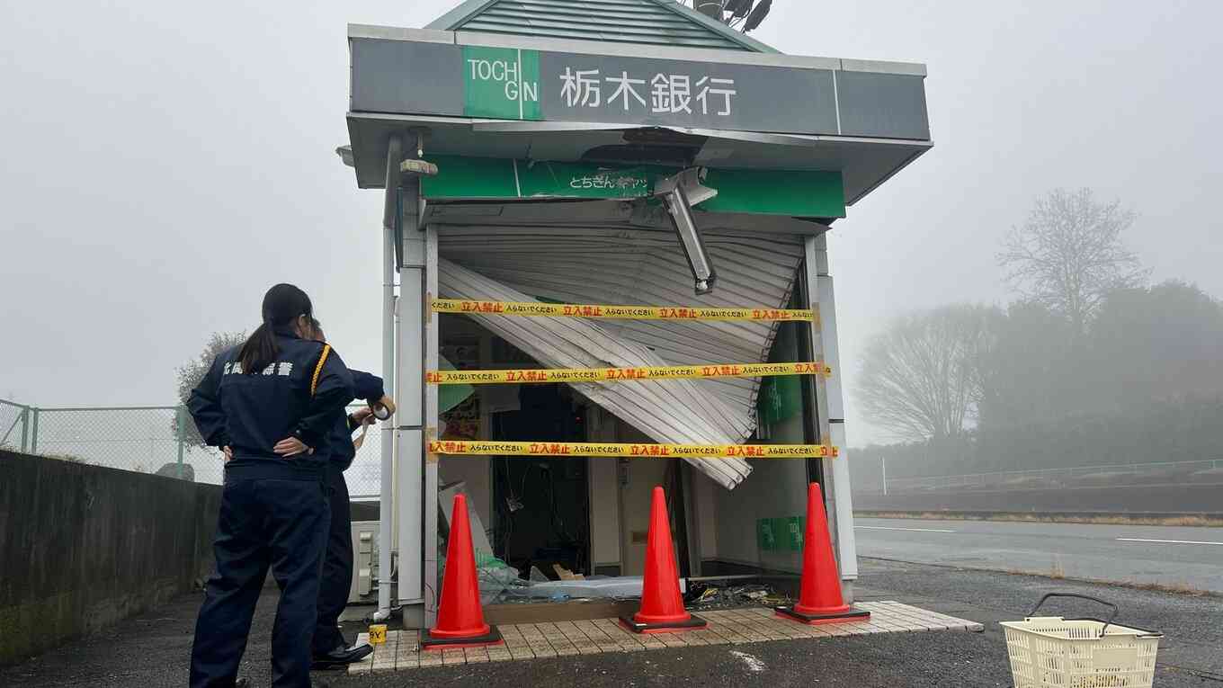 栃木銀行のATM出張所でATMを重機で破壊 警察は窃盗事件として犯人の行方追う 栃木・大田原市