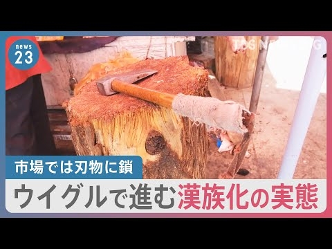 失われる宗教、言葉、尊厳… 記者が見たウイグルで進む「漢族化」の実態  市場の刃物は鎖で繋がれ民家の玄関にはQRコードが…そのワケは？【NEWS23】