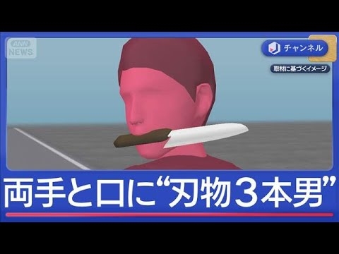両手と口に“刃物3本所持”男逮捕「野菜取りに行く途中だった」【スーパーJチャンネル】(2026年1月26日)