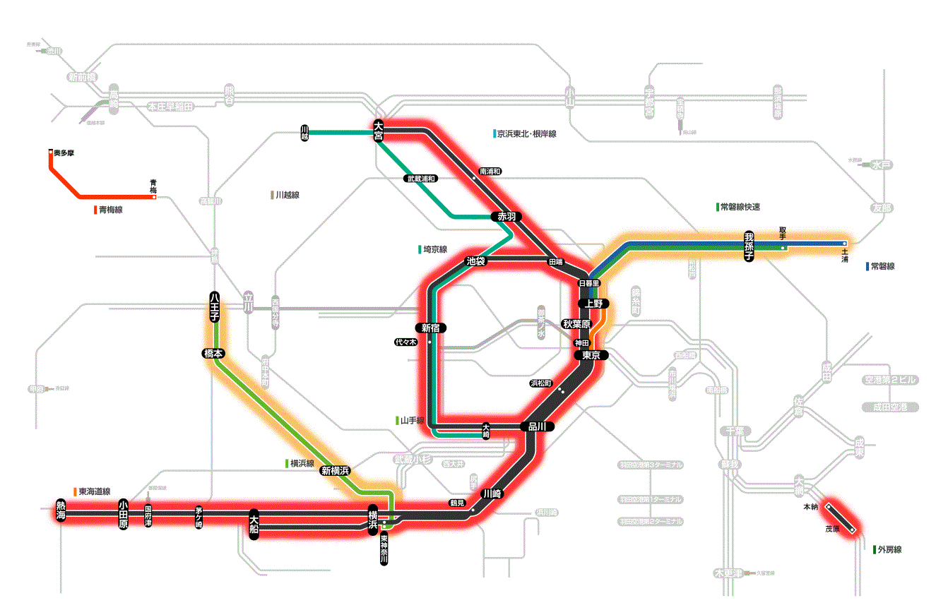 関東エリアの運行情報・運休情報：JR東日本