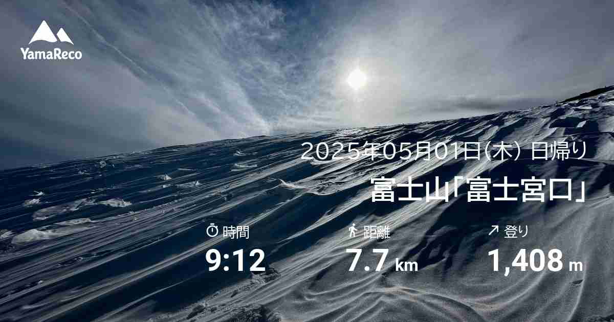 富士山「富士宮口」 - 2025年05月01日 [登山・山行記録]-ヤマレコ