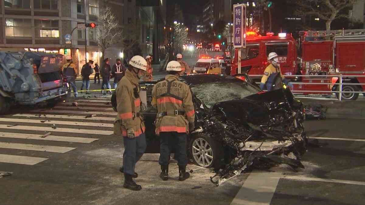 【速報】内閣府公用車7人死傷事故 “最高時速130キロ”“アクセル全開”で走行か 出発後30秒ほどで　警視庁が実況見分開始　東京・赤坂 | TBS NEWS DIG