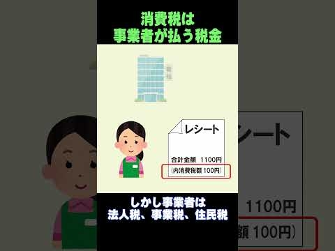 消費税は事業者が払う税金です#shorts