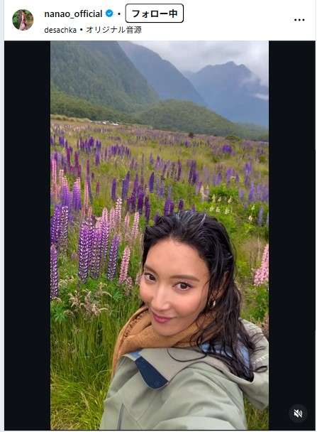 菜々緒、一糸まとわぬ衝撃バックショット&黒ビキニ水着の大自然満喫動画公開