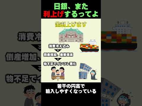 日銀また利上げするってよ　#shorts