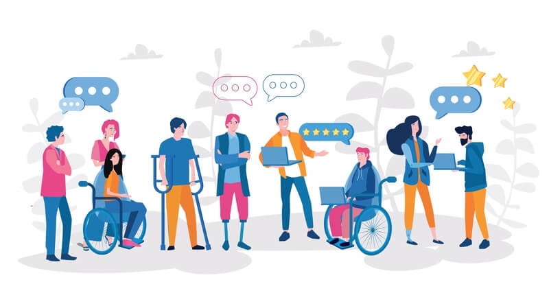 障がい者雇用で働いている人