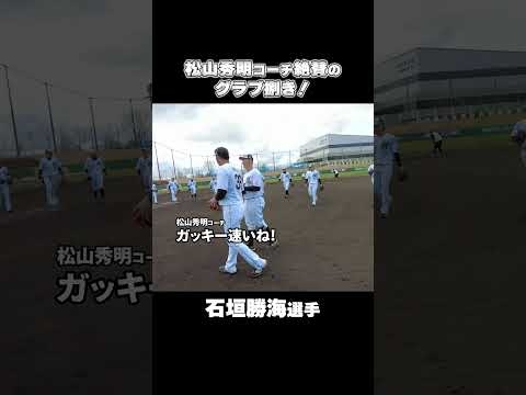 石垣勝海選手のグラブ捌き！#chibalotte 【侍ジャパンサポートメンバー】