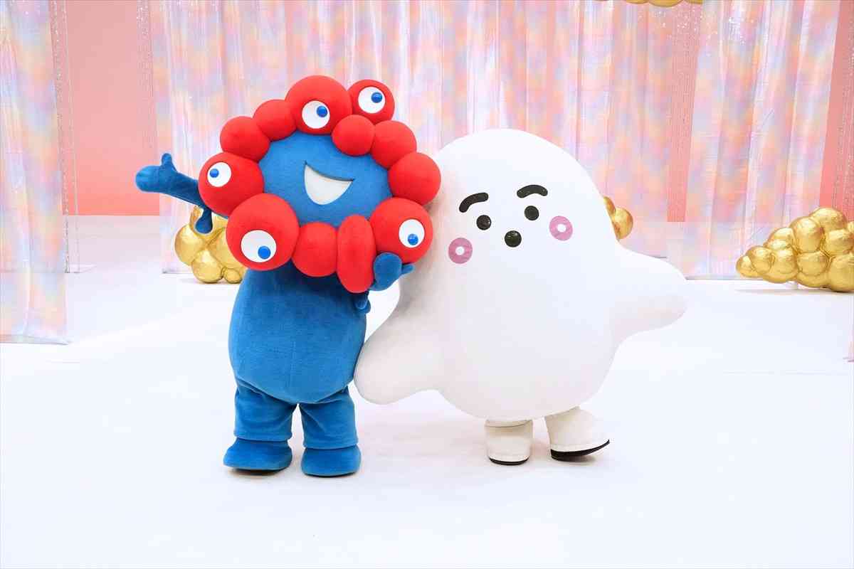 ミャクミャクの“初歌唱”やキレキレダンス、ロケ企画も必見！　ミャクミャク×シナぷしゅコラボ特番『ミャクぷしゅ』3.7スタート