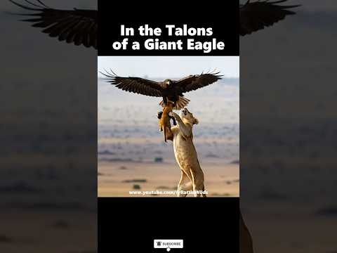 In the Talons of a Giant Eagle ‼️ The Lion Cub’s Fate? #eagle  #lion