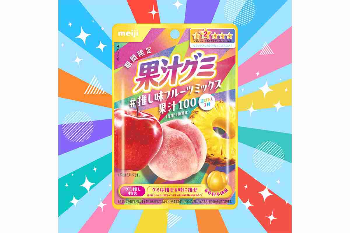 「そっくり」　明治【果汁グミ】PRビジュアル、2年前の 