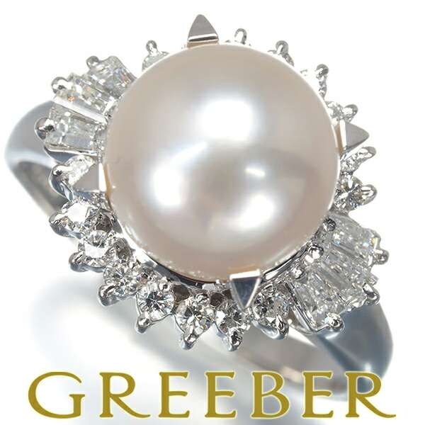 【楽天市場】TASAKI タサキ リング パール 真珠 9.0mm ダイヤ ダイヤモンド 0.41ct 10号 Pt900 ソーティング Pearl Ring 指輪 【中古】BLJ：グリーバー