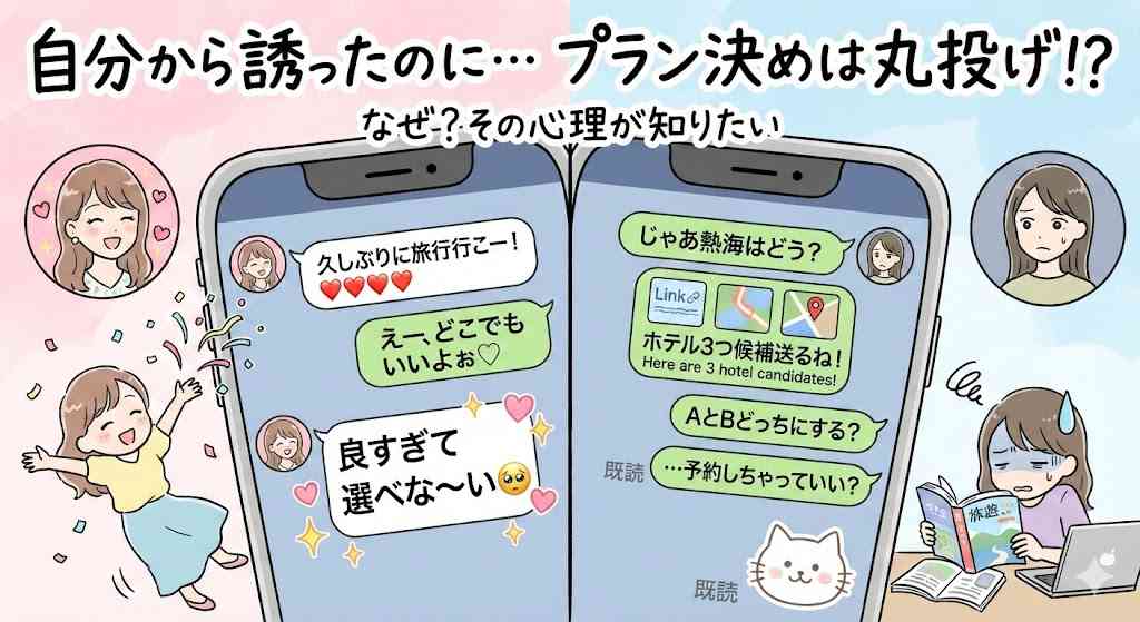 自分から誘ったのに「プラン決めは丸投げ」な人の心理