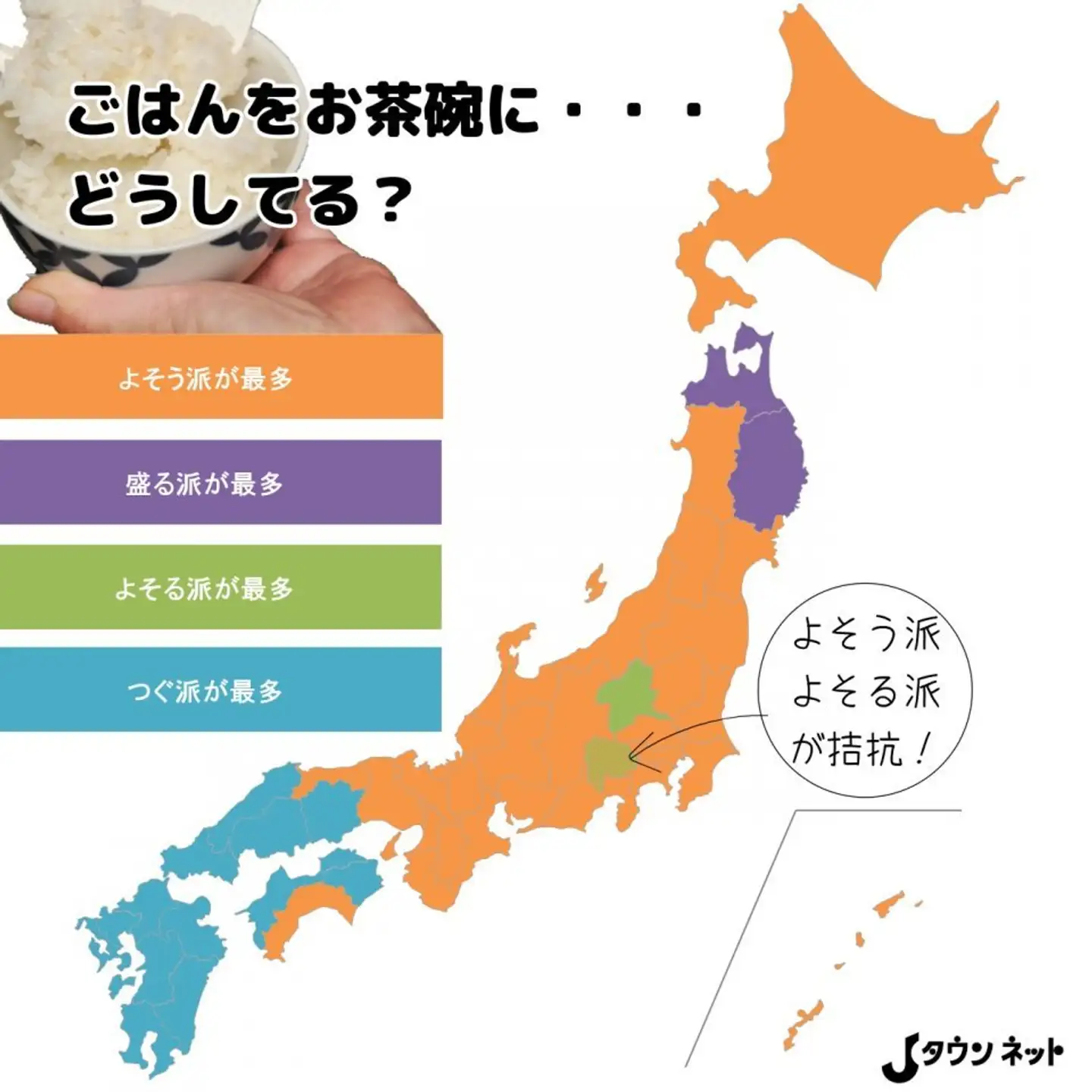 よそう、つぐ、盛る、よそる...　境界線はどこ？「ご飯の盛り付け」表現マップ