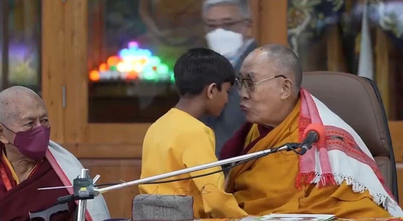 Dalai Lama Apologizes after Being Caught on Video Kissing Young Boy - Slay News