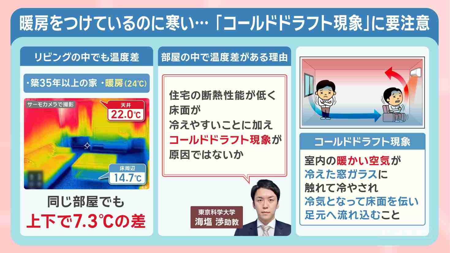 日本の家なぜ寒い？低体温症の死者 年1000人超 8割が室内 上下の温度差に注意