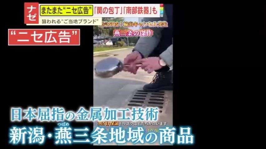 【怒り】『燕三条』に『関の刃物』など“ニセ広告”続出！運営元の多くは中国？変な日本語に不可解な映像…情に訴えかける手口とは