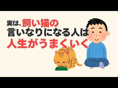 【心理雑学】飼い猫の言いなりになる人ほど、人生がうまくいく本当の理由。人生の雑学。