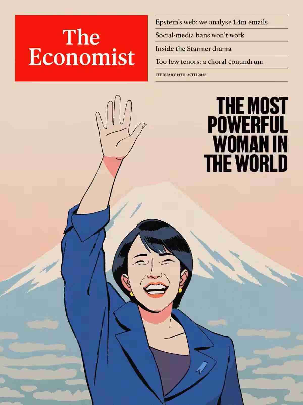 「世界で最も力強い女性」英誌エコノミスト、高市首相を表紙に　「変革の歴史的チャンス」