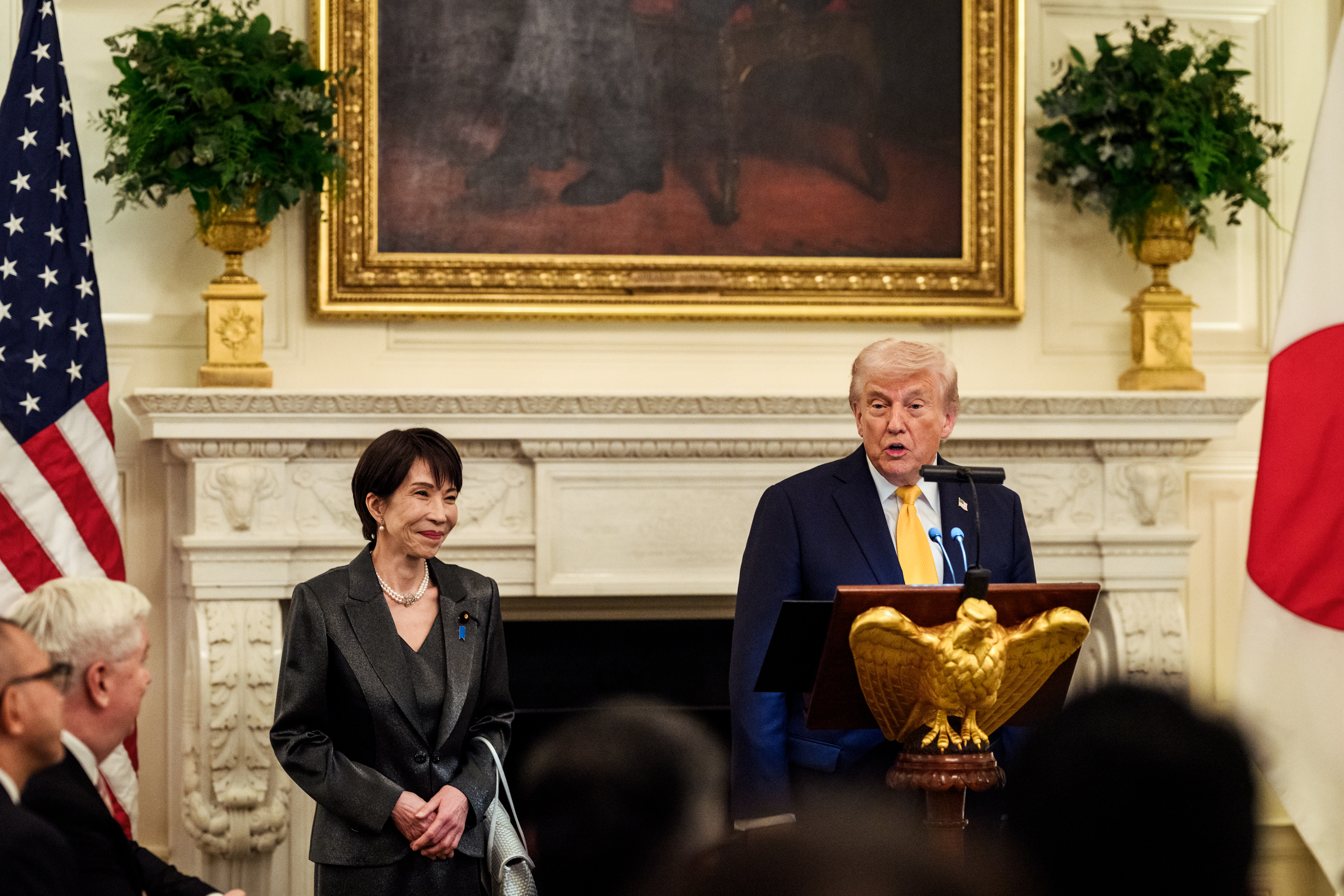 President Donald J. Trump and Japanese Prime Minister Sanae Takaichi deliver remarks in the the State Dining Room – The White House