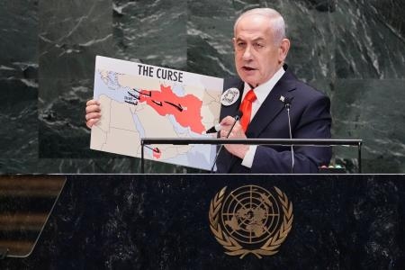 パレスチナ国家承認は「狂気」 イスラエル首相演説、各国は退席:主要:福島民友新聞社