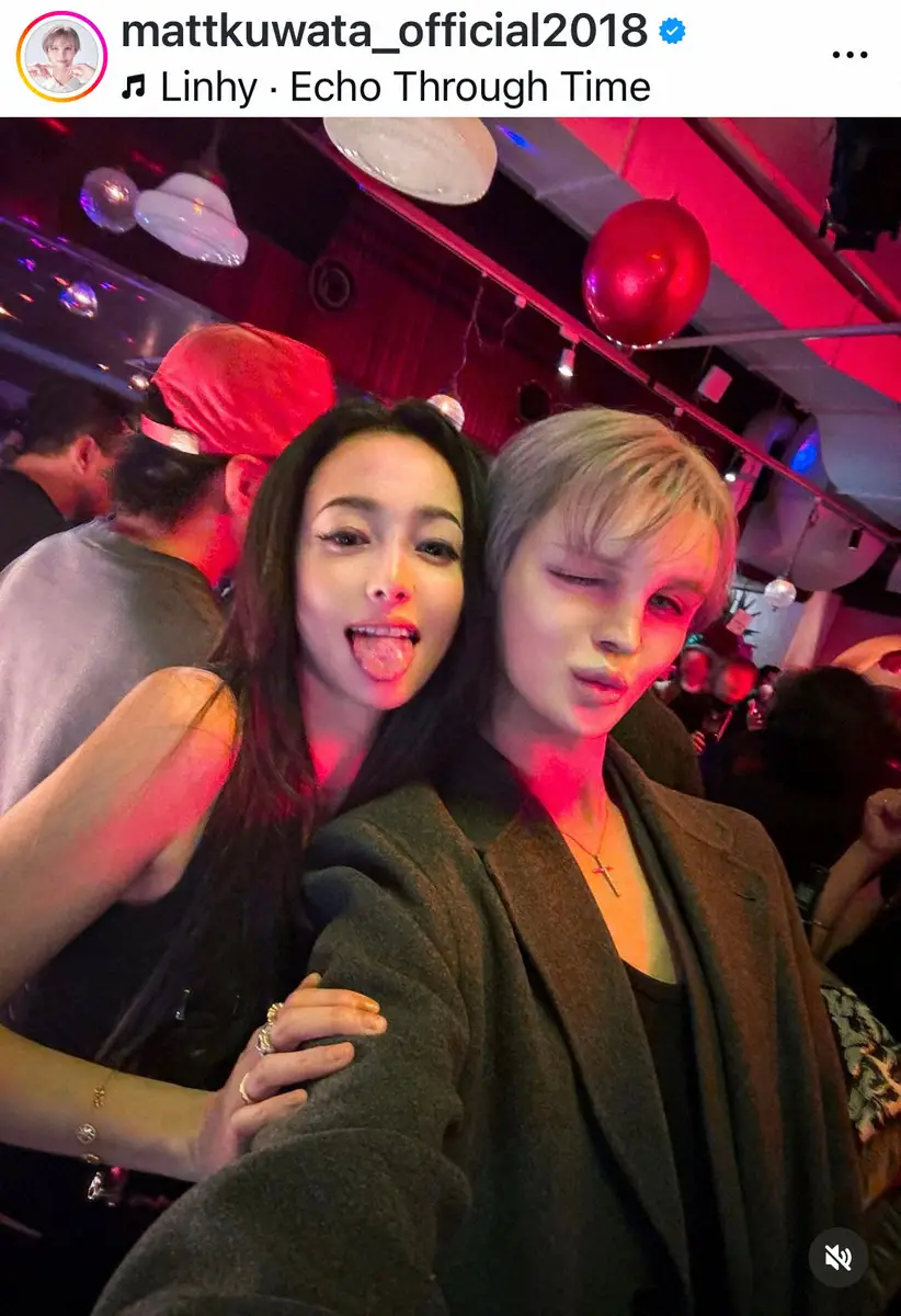 Matt　「久しぶりに興奮を隠すこと出来ず」“エリカ様”との密着S披露に「眼福」「美の競演！」の声
