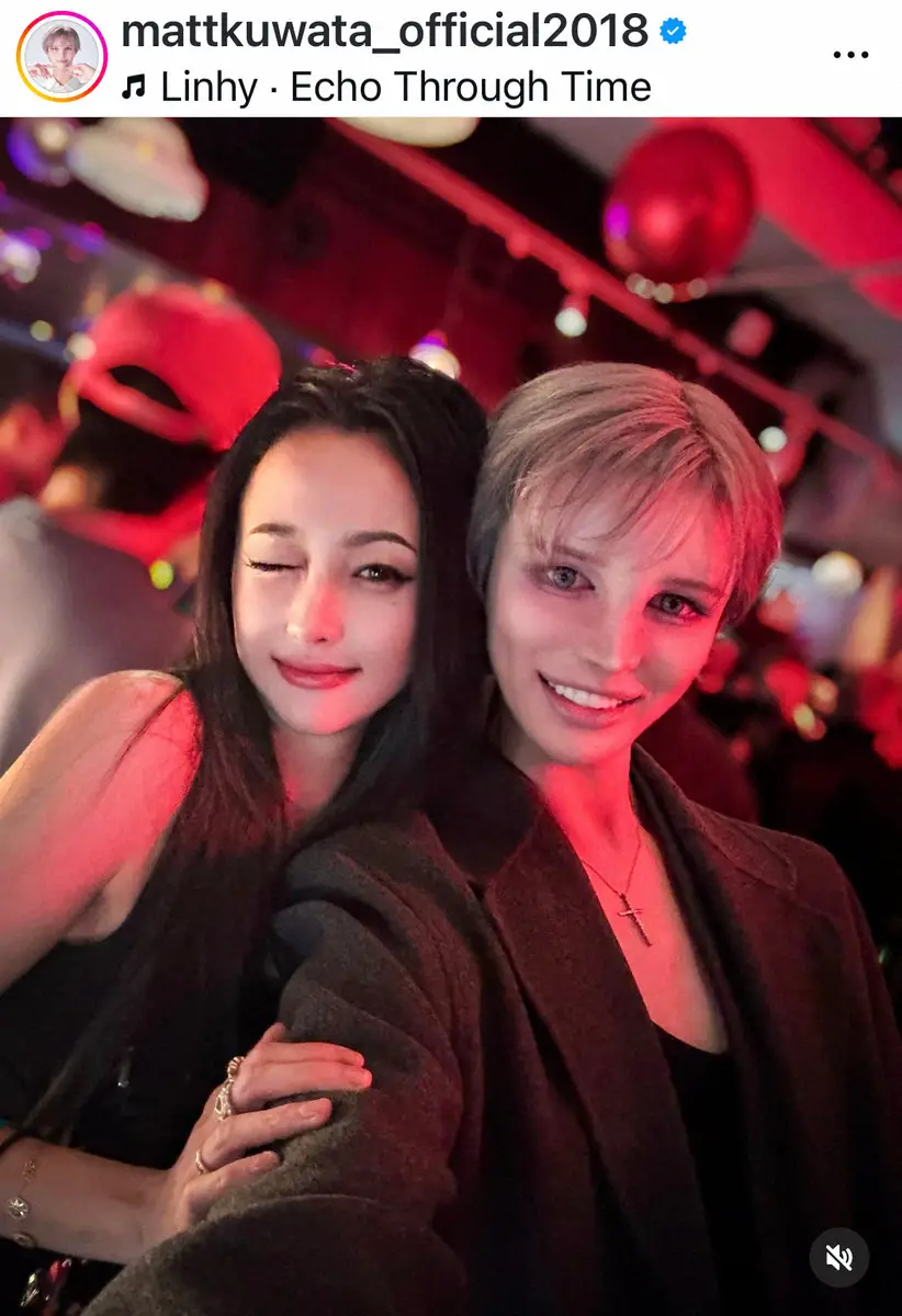 Matt　「久しぶりに興奮を隠すこと出来ず」“エリカ様”との密着S披露に「眼福」「美の競演！」の声