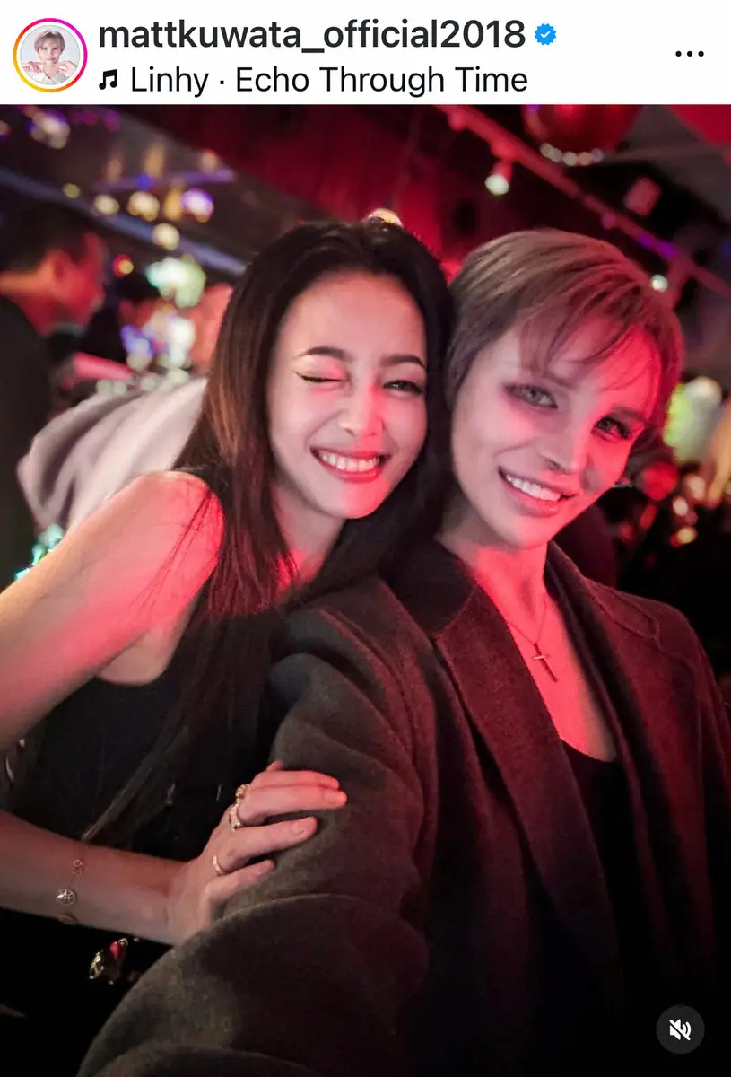 Matt　「久しぶりに興奮を隠すこと出来ず」“エリカ様”との密着S披露に「眼福」「美の競演！」の声